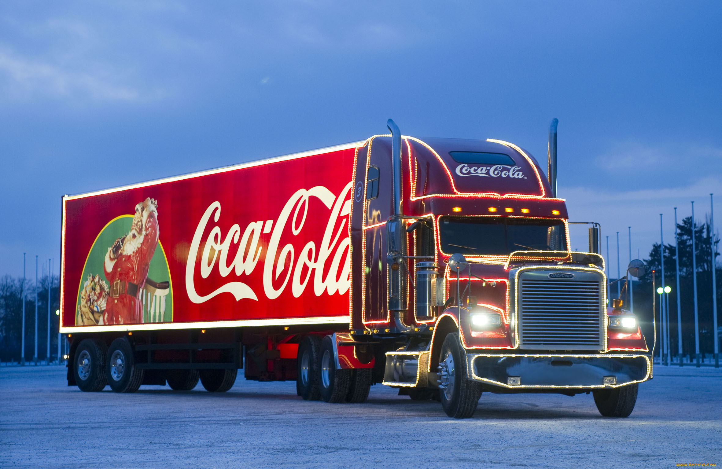 freightliner, , christmas, truck, coca-cola